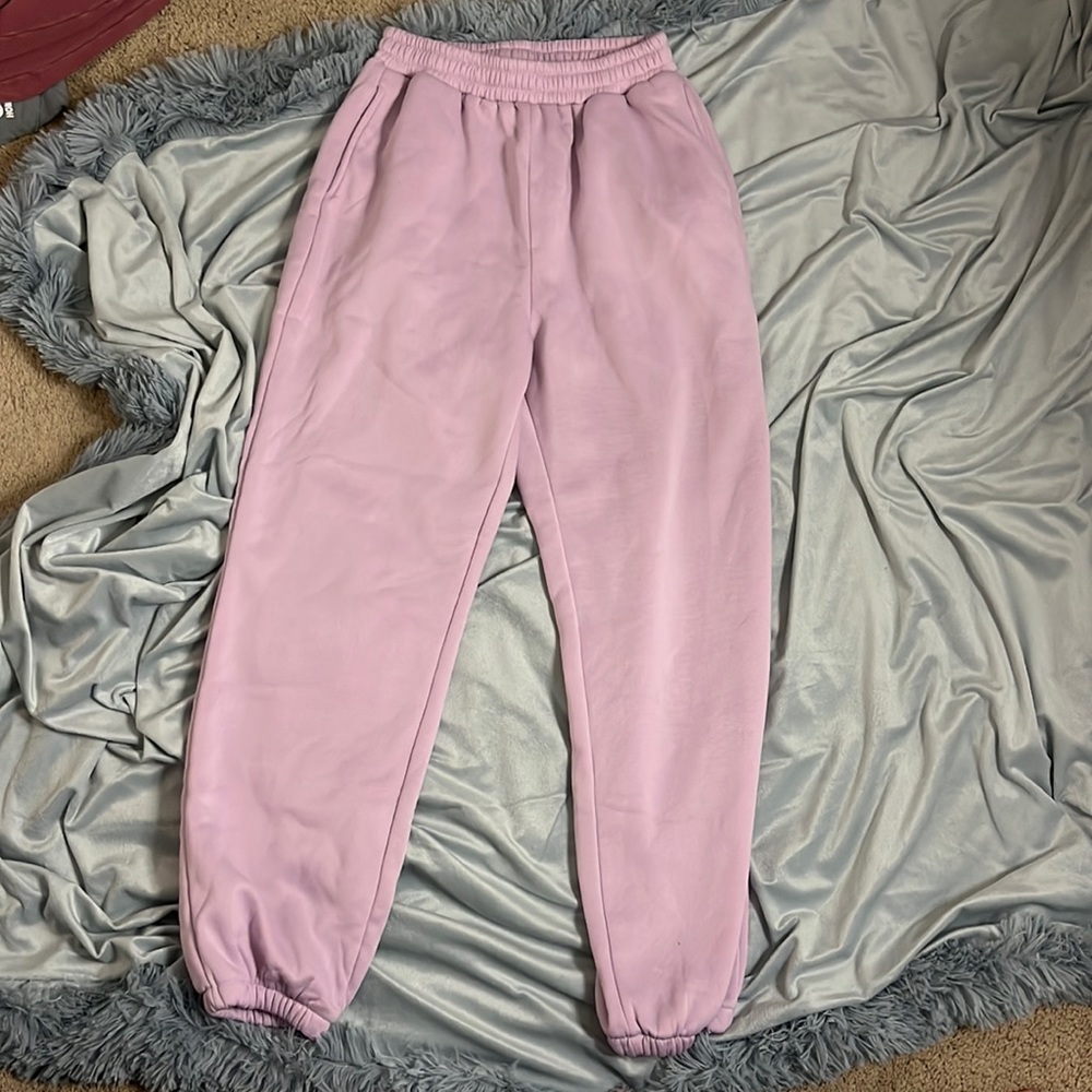 Purple sweat pants